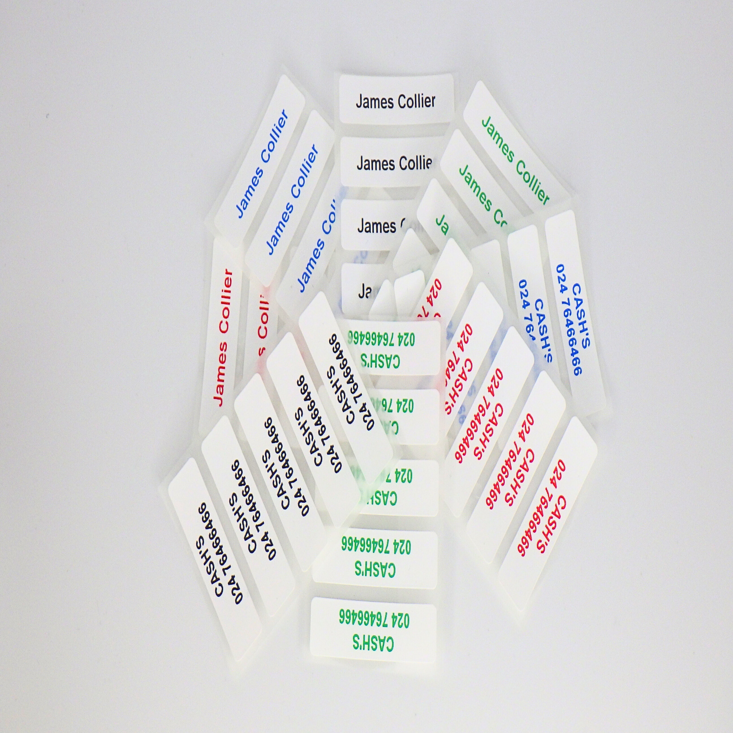 Printed Iron On Labels (for Clothing)