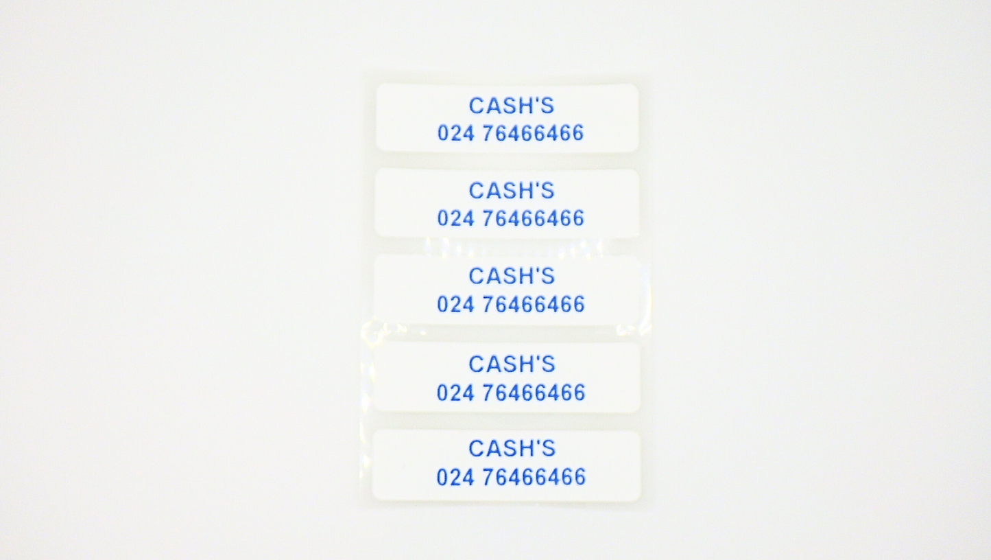 Printed Iron On Labels (for Clothing)