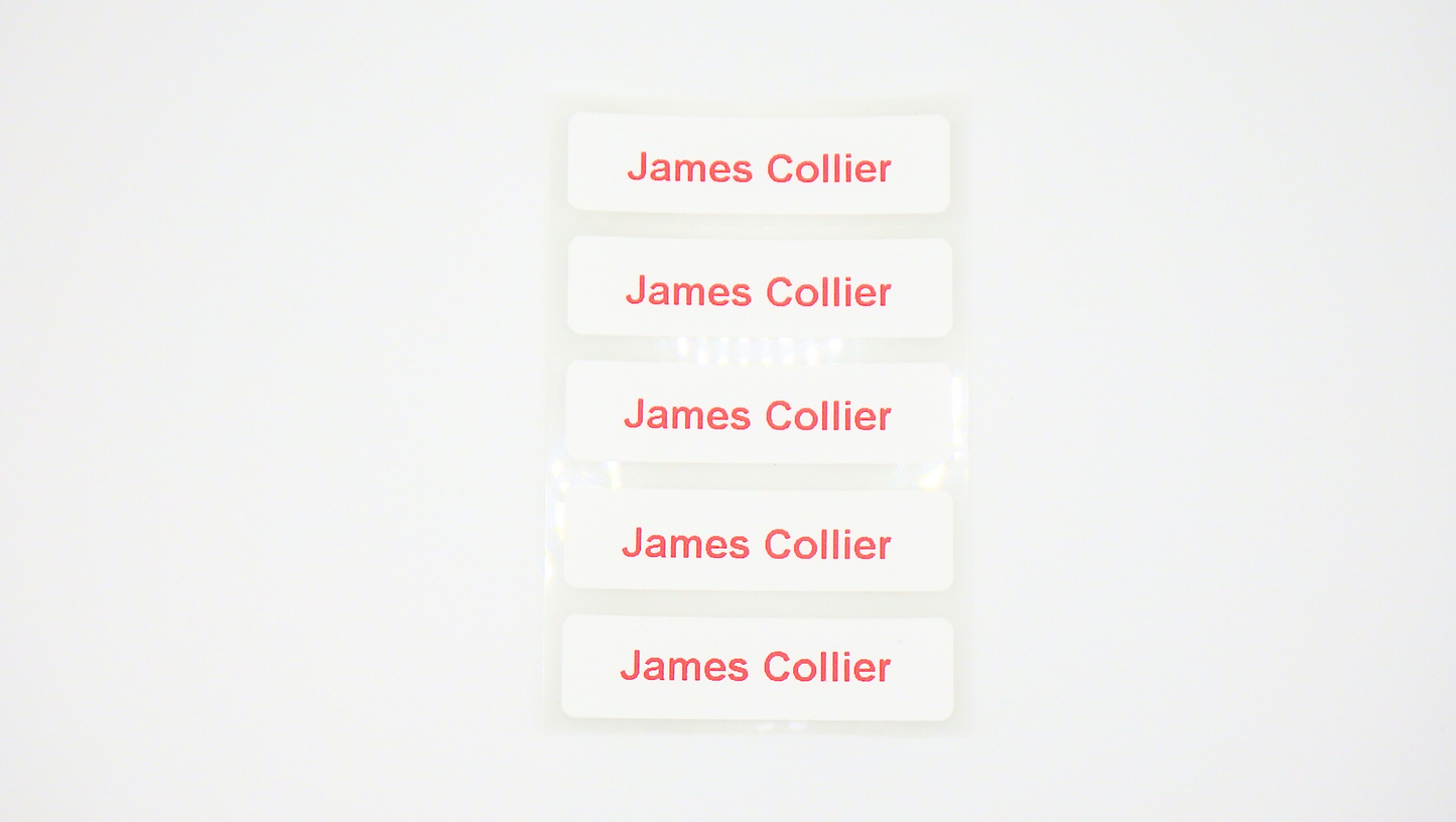 Printed Iron On Labels (for Clothing)