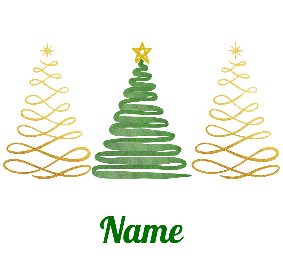 Personalised Christmas Tree Mug with Custom Name