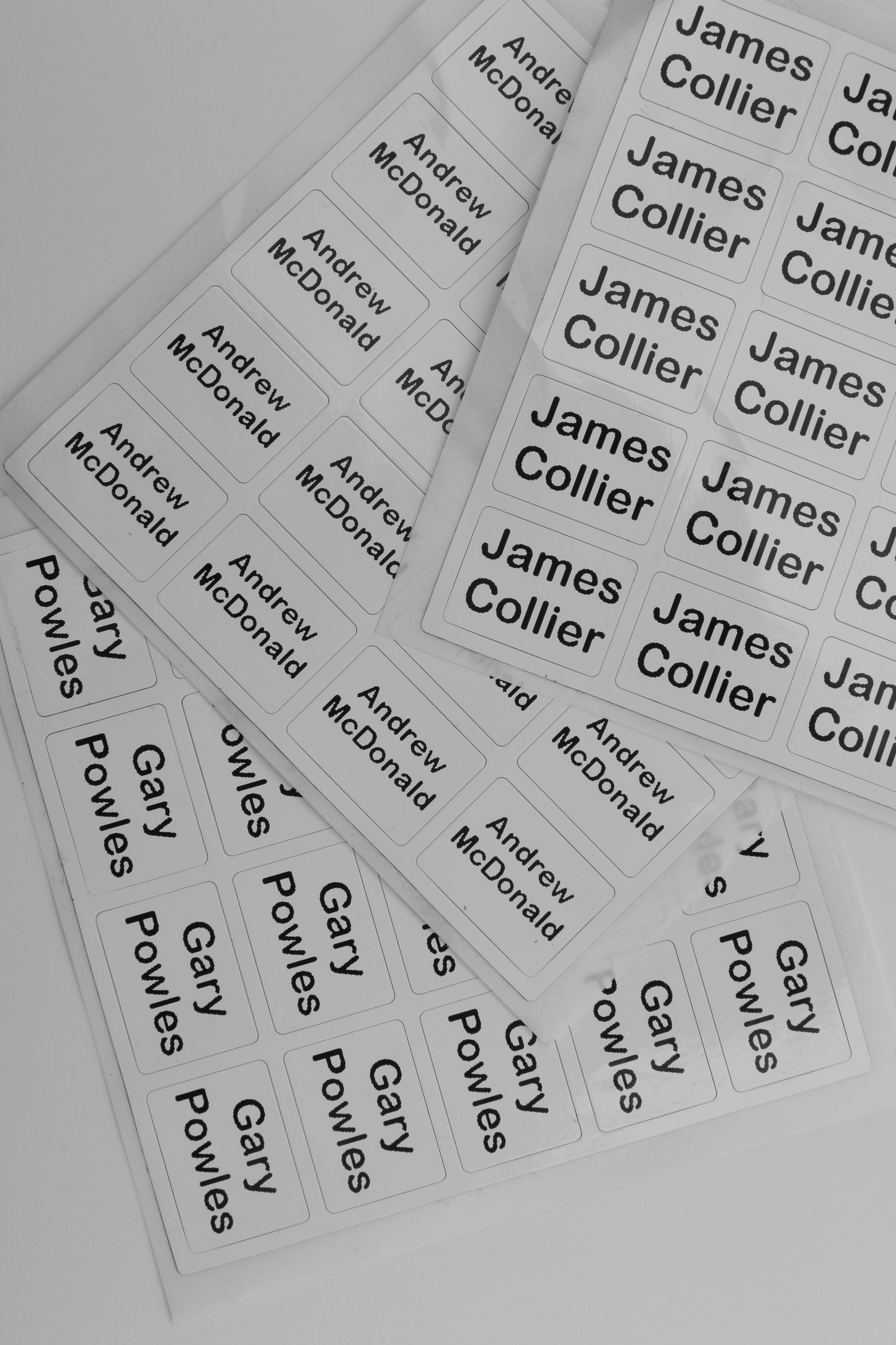 Stick On Name Labels (for Clothing)