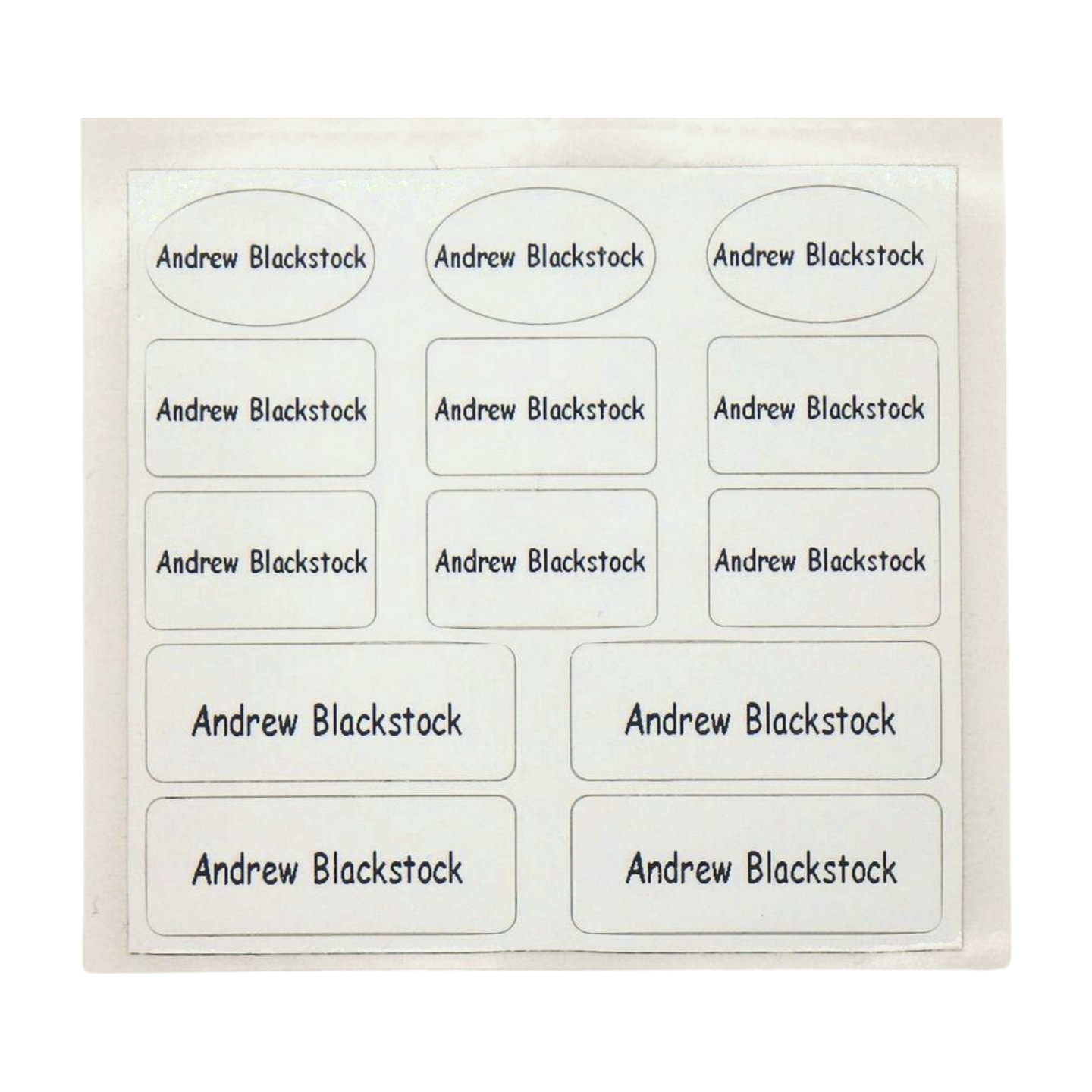 (NEW) Black on White Mixed Stickers (13 Stickers) - up to 3 lines