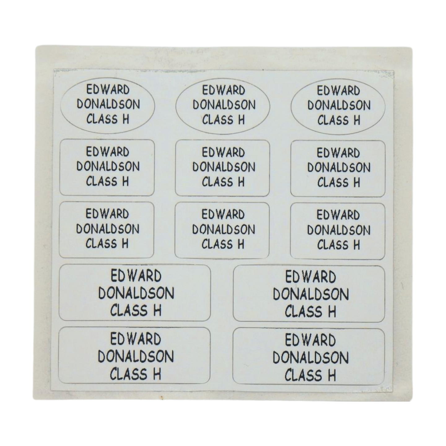 (NEW) Black on White Mixed Stickers (13 Stickers) - up to 3 lines