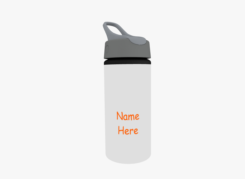 Custom Text Drinks Bottle with Straw