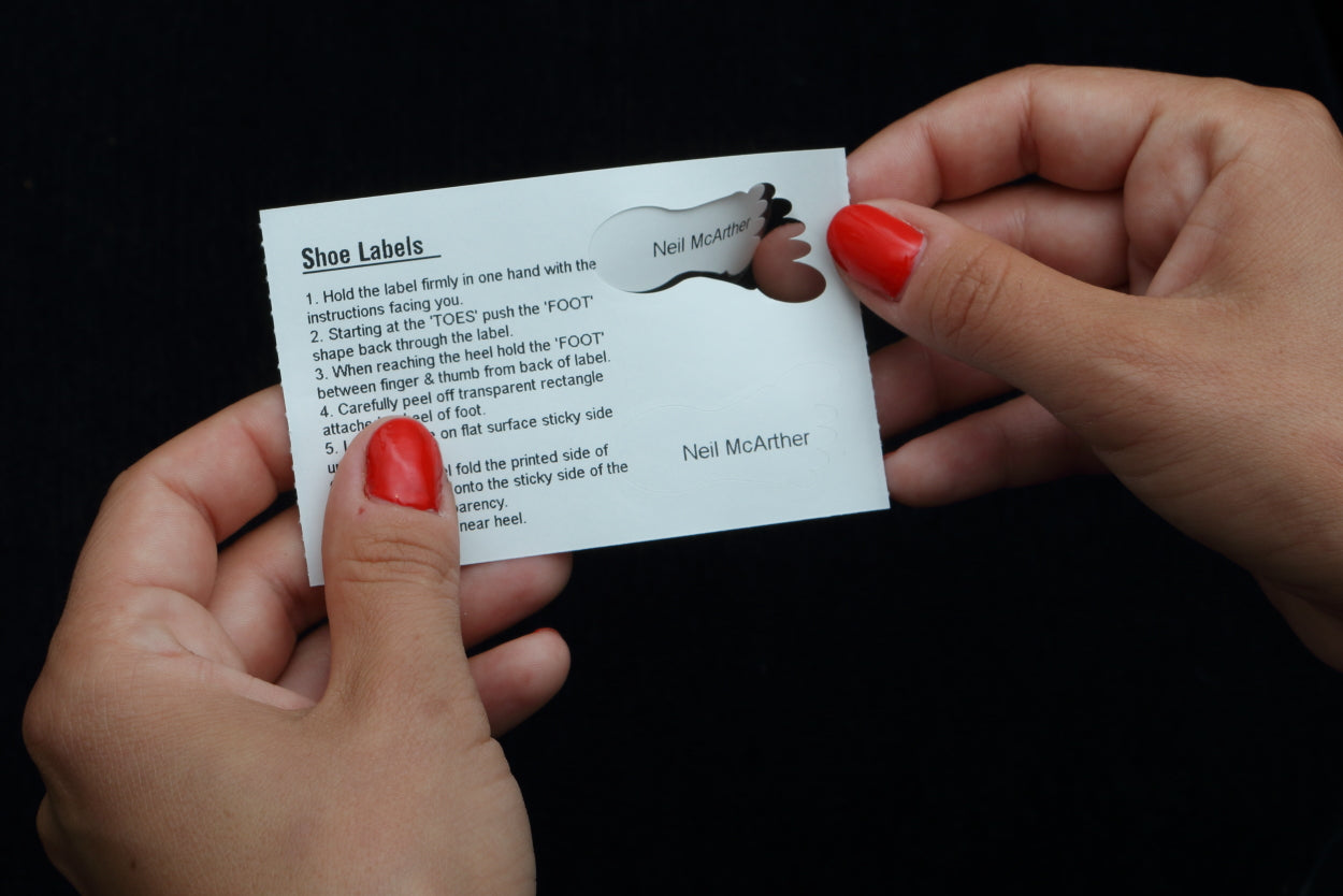 Footprint Shoe Labels