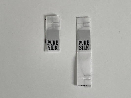 Pure Silk Woven Size Labels