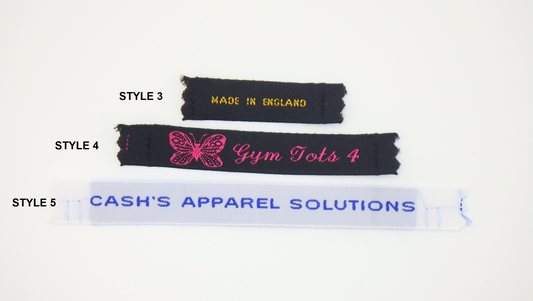 12mm Woven Designer Name Tapes (1 LINE)