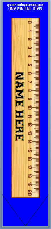 Personalised School Blue Bookmark