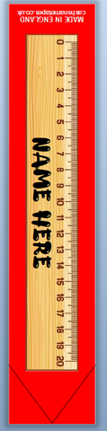 Personalised School Red Bookmark