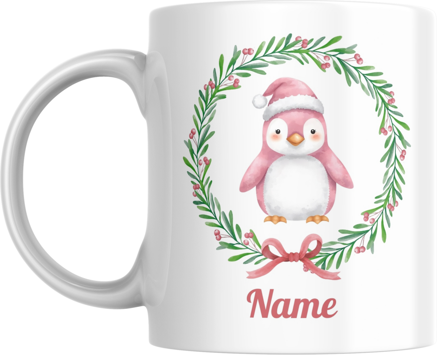 Personalised Penguin Mug with Custom Name