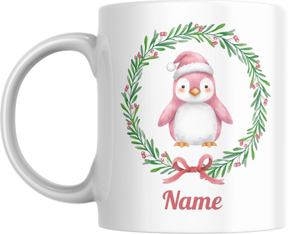 Personalised Penguin Mug with Custom Name