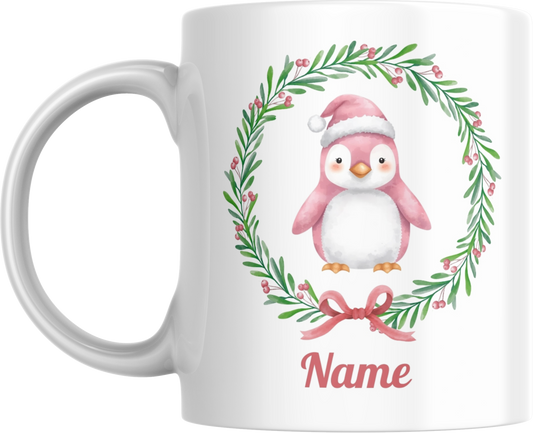 Personalised Penguin Mug with Custom Name
