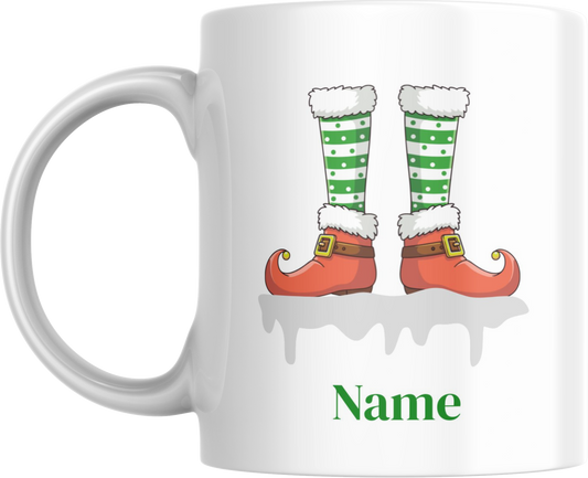 Personalised Elf Mug with Custom Name