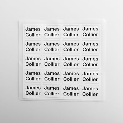Stick On Name Labels (for Clothing)