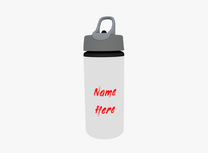 Personalised Stainless Steel Water Bottle with Straw