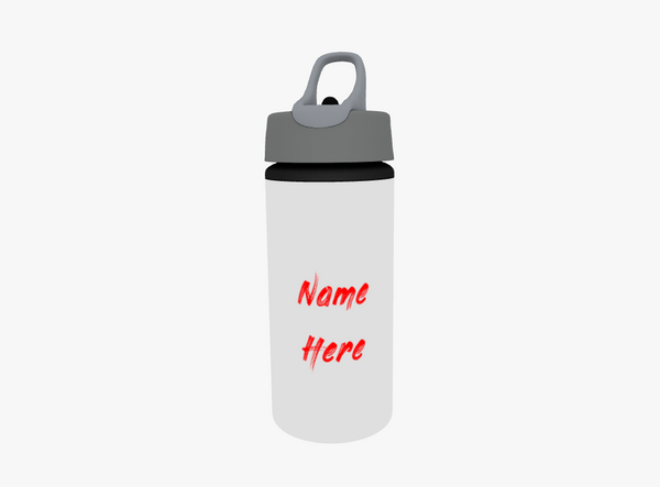 Personalised Stainless Steel Water Bottle with Straw