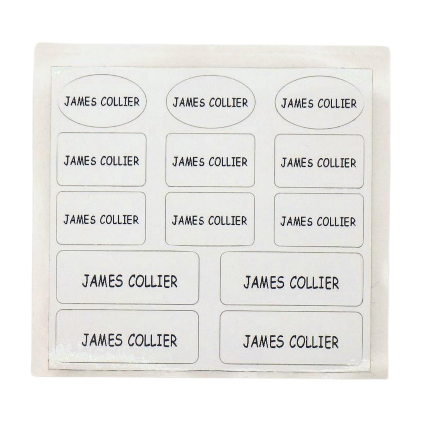 (NEW) Black on White Mixed Stickers (13 Stickers)  - up to 3 lines