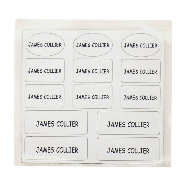 (NEW) Black on White Mixed Stickers (13 Stickers)  - up to 3 lines