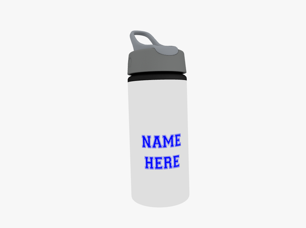 Personalised Stainless Steel Water Bottle with Straw