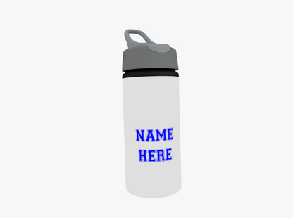 Personalised Stainless Steel Water Bottle with Straw