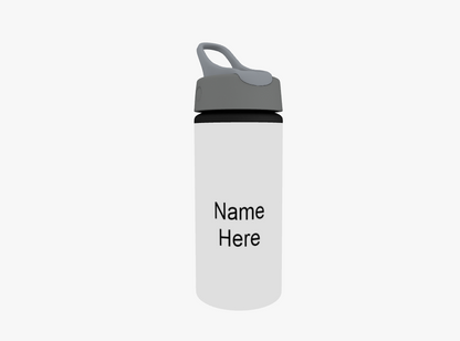 Personalised Stainless Steel Water Bottle with Straw