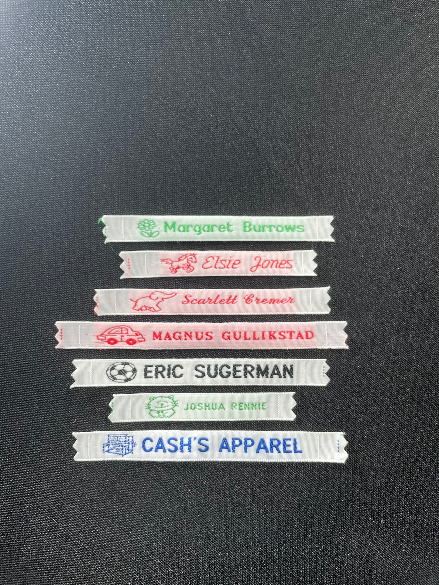 8mm Woven Name Tapes