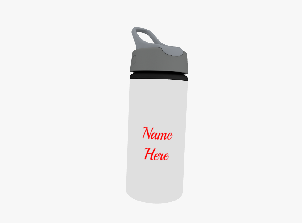 Personalised Stainless Steel Water Bottle with Straw