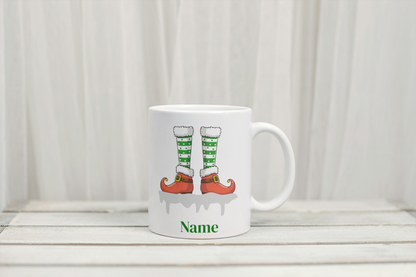 Personalised Elf Mug with Custom Name