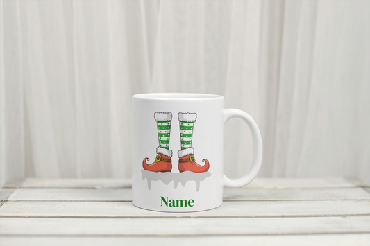 Personalised Elf Mug with Custom Name