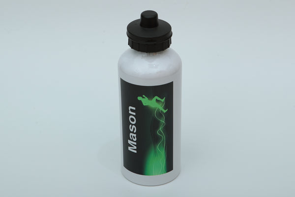 Personalised White Aluminium Sports Bottle 500ml