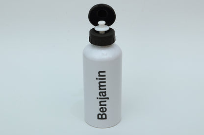 Personalised White Aluminium Sports Bottle 500ml