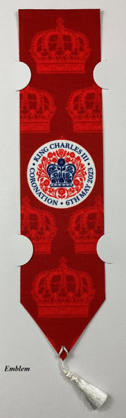 Cash's fabric Coronation Bookmarks - 5 Pack