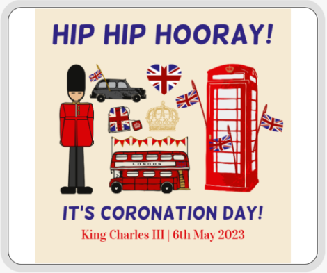 Hip Hip Hooray! It's Coronation Day Mouse Mat